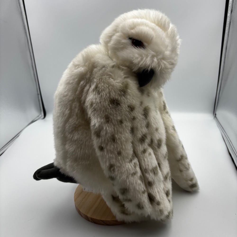 Harry Potter Universal Studios Puppet SnowyOwl Hedwig Plush White Spotted 11 In
